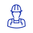 Skilled worker wearing hard hat
