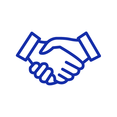 Handshake representing partnership and support